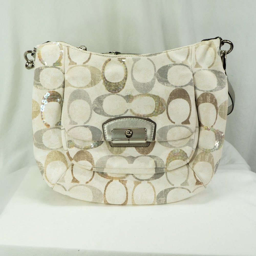 Canvas Coach Crossbody Bag